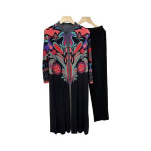 Jia Ning's new loose, fashionable and versatile designer trendy long floral two-piece set：圖片 4