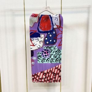 K221100-1 hip hugging skirt half skirt versatile fashion mid length printed graffiti printed half skirt：圖片 5