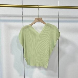 K223797 Jia Ning Fold New Versatile Short Summer Love Fold Top V-neck Loose, Fresh and Sweet：圖片 7