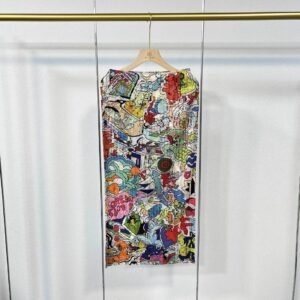 Women's casual A-line skirt elastic band half skirt new style temperament versatile digital printed half skirt fresh, sweet and gentle：圖片 6