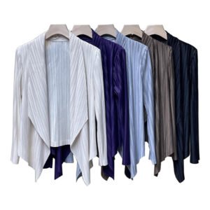 Jianing's new style temperament autumn and winter women's clothing simple lapel irregular jacket：圖片 3