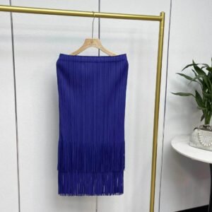 K231232 Jia Ning New Loose and Versatile Style Fashionable Elastic Band Medium Long Double Layer Tassel Half Skirt：圖片 5