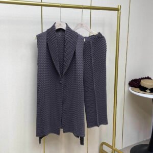 Jia Ning's new versatile, fashionable, and simple lapel set with a split and one button pineapple grid：圖片 8
