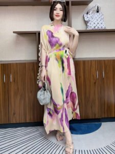 Autumn new style stylish dress, high-end new floral long style, elegant and casual design, long skirt looks slim：圖片 4