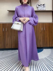 Dress plus plus size women's new Muslim long sleeved loose casual autumn and winter base dress with elegant temperament：圖片 4