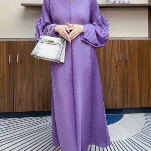Dress plus plus size women's new Muslim long sleeved loose casual autumn and winter base dress with elegant temperament