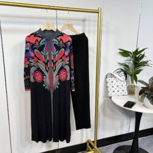 Jia Ning's new loose, fashionable and versatile designer trendy long floral two-piece set：圖片 2
