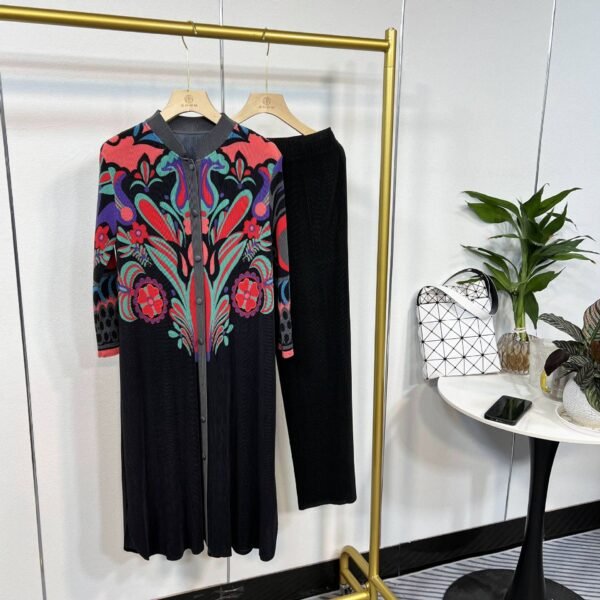 Jia Ning's new loose, fashionable and versatile designer trendy long floral two-piece set