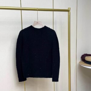 Jia Ning's new temperament round neck long sleeved base shirt with pleated sequin top, Japanese and Korean casual style, fashionable and versatile, loose fit：圖片 5