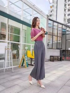 Jia Ning's new loose and versatile fashionable casual pants with pleated multi sided wide leg pants：圖片 6