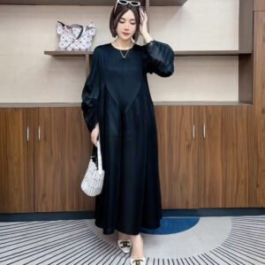 Autumn dress slimming temperament long sleeved autumn and winter fashion French waist cinching light luxury style versatile long skirt maternity wear：圖片 4