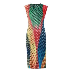 Tailored and versatile new long fashion dress, polka dot vest dress, Japanese and Korean casual sleeveless women's long dress：圖片 6