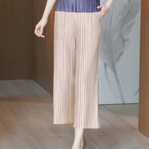 K210313 Jia Ning's new loose cropped pants exude a fashionable and versatile commuting style, with wide leg pants and pleated pants that are trendy