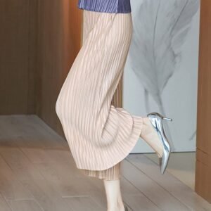 K210313 Jia Ning's new loose cropped pants exude a fashionable and versatile commuting style, with wide leg pants and pleated pants that are trendy：圖片 2