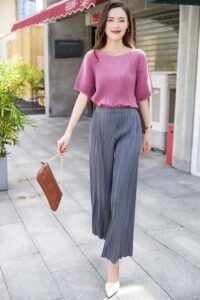 Jia Ning's new loose and versatile fashionable casual pants with pleated multi sided wide leg pants：圖片 4