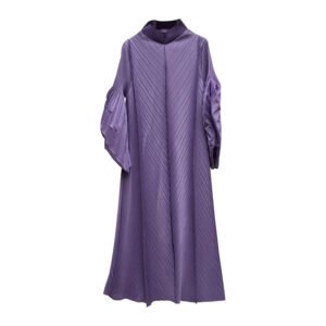Dress plus plus size women's new Muslim long sleeved loose casual autumn and winter base dress with elegant temperament：圖片 7