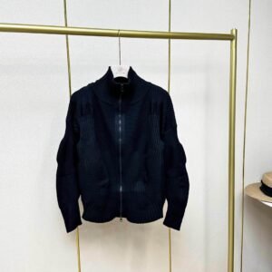 Jianing's new autumn and winter long sleeved plus size slimming women's stand up collar knitted zipper jacket long sleeved casual style loose fit：圖片 9
