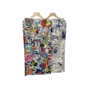 Women's casual A-line skirt elastic band half skirt new style temperament versatile digital printed half skirt fresh, sweet and gentle：圖片 8