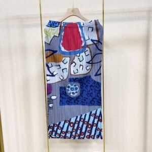 K221100-1 hip hugging skirt half skirt versatile fashion mid length printed graffiti printed half skirt：圖片 6