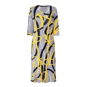 K221161 Large Loose Mom Style Long Three Line Vertical Strip Dress：圖片 8
