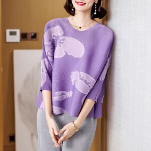 K221165 Jia Ning Fold Large Loose Butterfly Orchid Hot Diamond Top：圖片 7