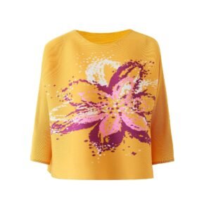Jia Ning's new versatile sweet temperament short top with large floral rhinestones, round neck regular fashion, elegant and stylish commuting style：圖片 9