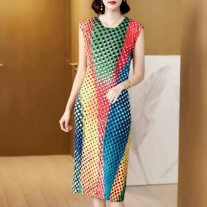 Tailored and versatile new long fashion dress, polka dot vest dress, Japanese and Korean casual sleeveless women's long dress：圖片 8