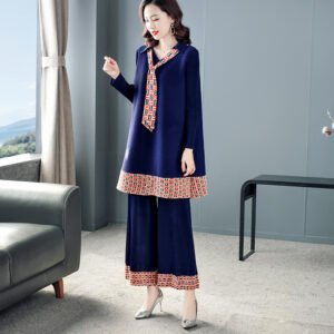 2021 Spring New Wrinkle Leisure Fashion Set for Women, Fat MM, Slim and Stylish Two piece Set K201207：圖片 8