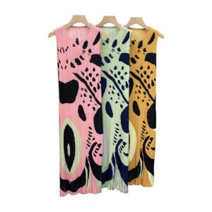 K231223 Jia Ning new summer sleeveless long round neck dress with double floral tassel vest skirt：圖片 9
