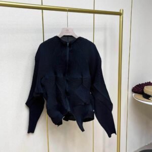 Jialing's new slimming women's long sleeved three-dimensional zipper cardigan jacket with stand up collar and artistic retro style：圖片 7