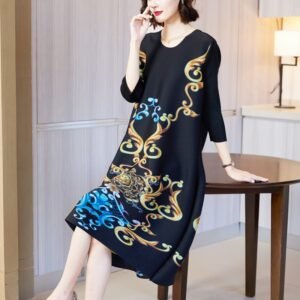 K0713994 New Loose Versatile China-Chic Vintage Court Flower Dress：圖片 3