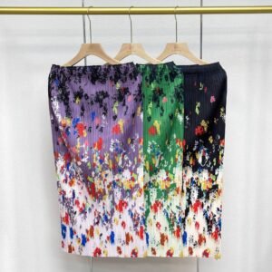 K231231 loose and versatile elastic band fashionable summer mid length small floral skirt