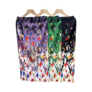 K231231 loose and versatile elastic band fashionable summer mid length small floral skirt：圖片 6
