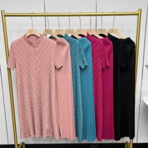 Jia Ning's new plus size fashionable outerwear stand up collar summer diagonal cardigan set