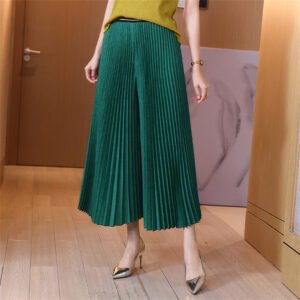 Jialing pleated wind Nanyou high-end women's casual pants with high elasticity, high temperature setting, sun pleats, fashionable and casual pleated pants：圖片 8