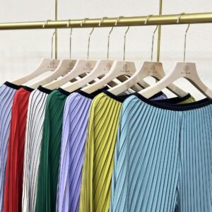 Versatile loose temperament elegant solid color simple organ wide leg pants Japanese and Korean casual style straight leg pants loose macaron：圖片 3