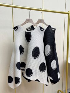 Japanese style romantic polka dot sleeveless pleated top 2024 summer new loose slimming irregular versatile vest：圖片 8