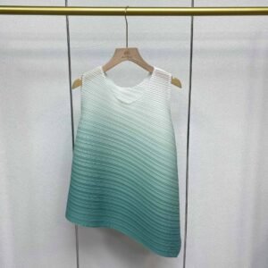 Jia Ning's new versatile and fashionable round neck summer irregular gradient color vest top：圖片 11