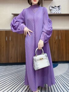 Dress plus plus size women's new Muslim long sleeved loose casual autumn and winter base dress with elegant temperament：圖片 2