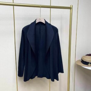 Jia Ning's new autumn and winter long sleeved versatile plus size women's clothing fish scale pleated lapel cardigan jacket with a versatile temperament：圖片 3