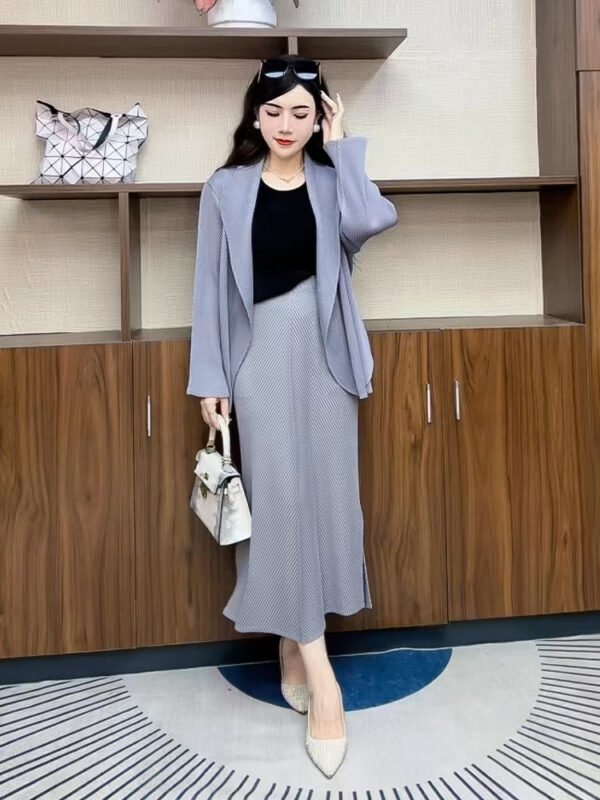 Summer slimming half skirt women's half skirt small fragrant style temperament internet famous high waist fashionable versatile slit mid length