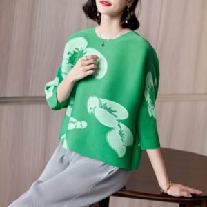 K221165 Jia Ning Fold Large Loose Butterfly Orchid Hot Diamond Top：圖片 2