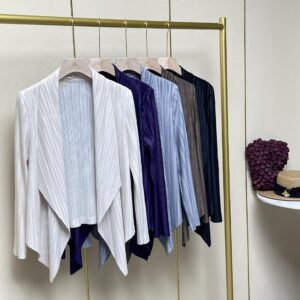 Jianing's new style temperament autumn and winter women's clothing simple lapel irregular jacket：圖片 2