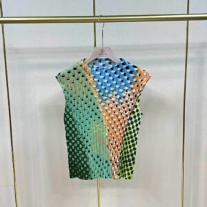 K231195 Jia Ning new versatile round neck slim fit short top with polka dot vest top：圖片 6