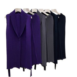 Jia Ning's new versatile, fashionable, and simple lapel set with a split and one button pineapple grid：圖片 6