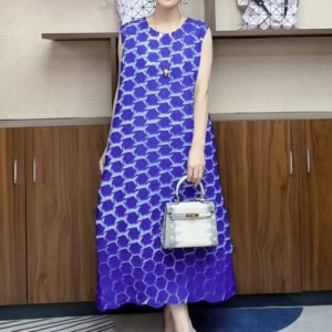 2025 Spring/Summer New Fashionable Tank Top Printed Slimming Style Sleeveless Dress Skirt Looks Thinner and Conceals Belly