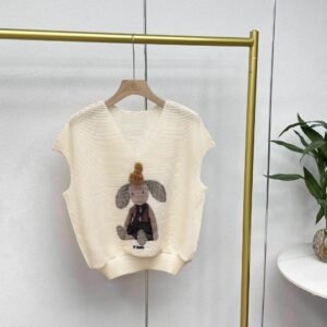 Y230921 Jia Ning new loose summer sleeveless V-neck elephant corn pleated vest top：圖片 5
