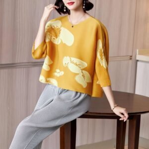 K221165 Jia Ning Fold Large Loose Butterfly Orchid Hot Diamond Top：圖片 4