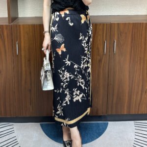 Summer slimming half skirt, women's half skirt with fashionable temperament, green retro versatile, Chinese style split skirt, medium to long style：圖片 3