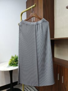Summer slimming half skirt women's half skirt small fragrant style temperament internet famous high waist fashionable versatile slit mid length：圖片 4